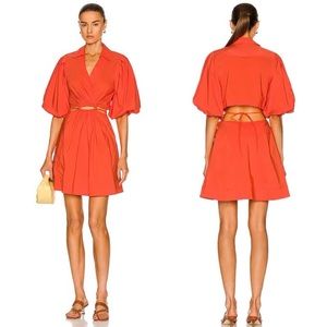 JONATHAN SIMKHAI | Aulora Cut-Out Poplin Mini Dress Size: Small
